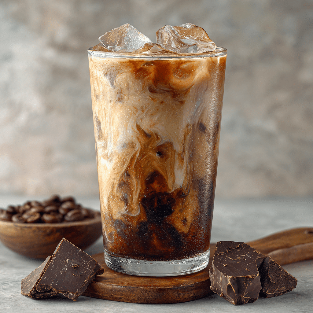 Chocolate Peanut Butter Iced Latte Recipe - Recipe Image