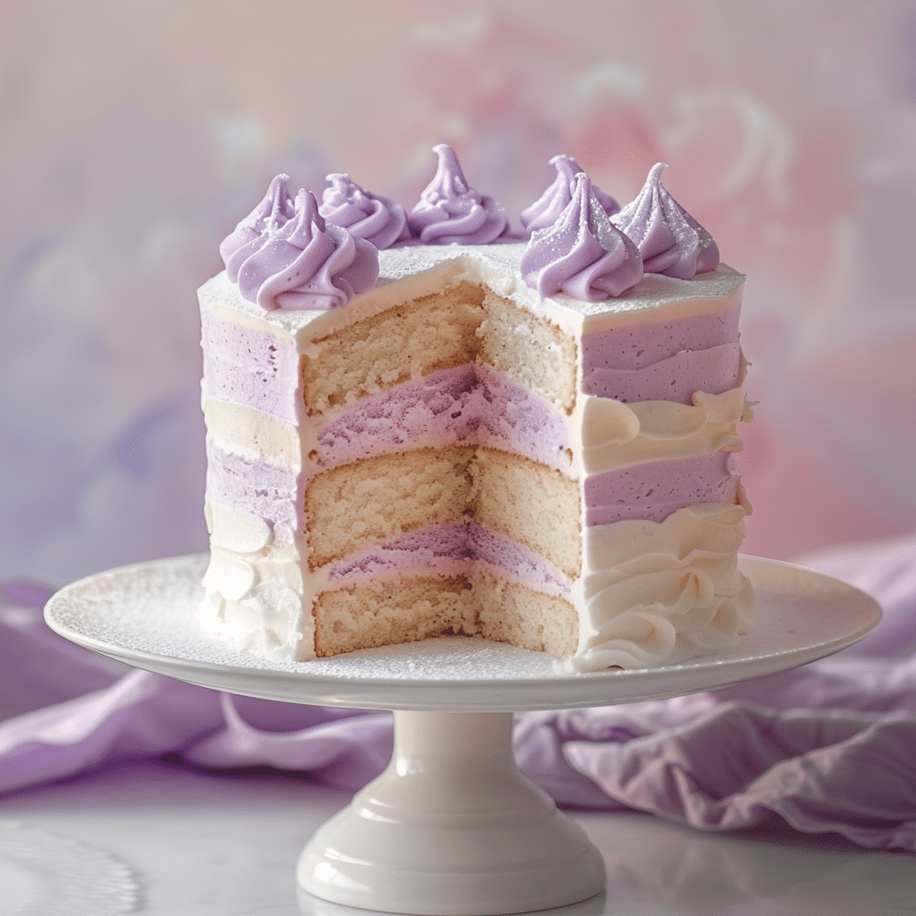 Taro Ube Cloud Cake Recipe - Recipe Image
