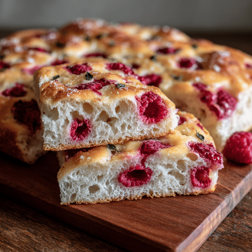 Sourdough Blueberry Lemon Focaccia Bread Recipe - Recipe Image