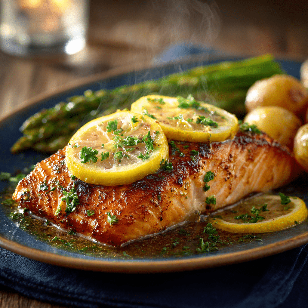 Lemon Garlic Butter Salmon Recipe - Recipe Image