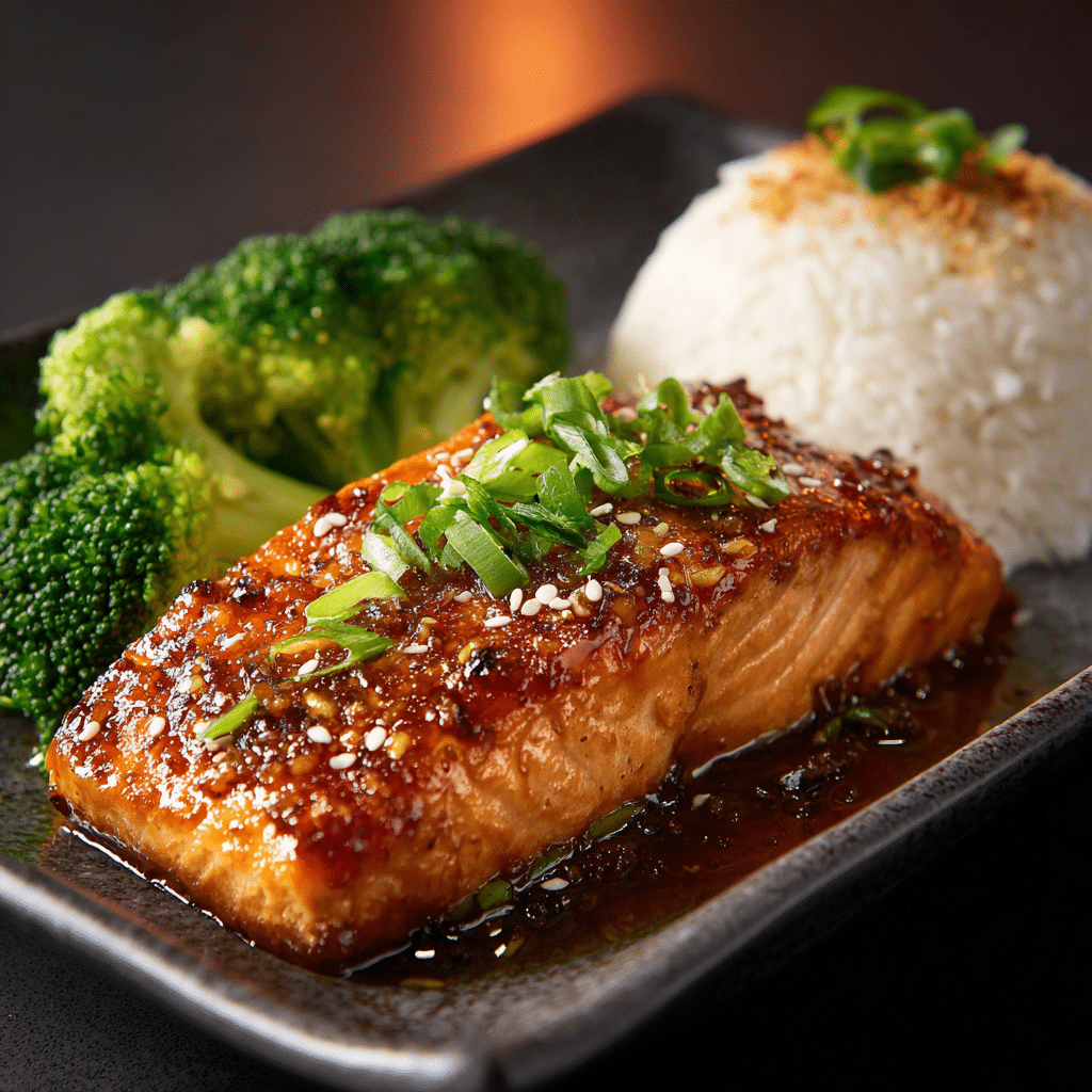 Honey Garlic Glazed Salmon Recipe - Recipe Image
