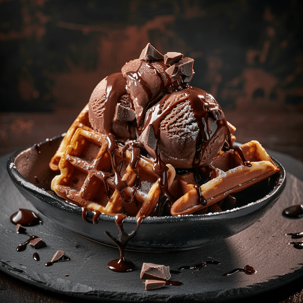 Chocolate Waffle Ice Cream Recipe - Recipe Image