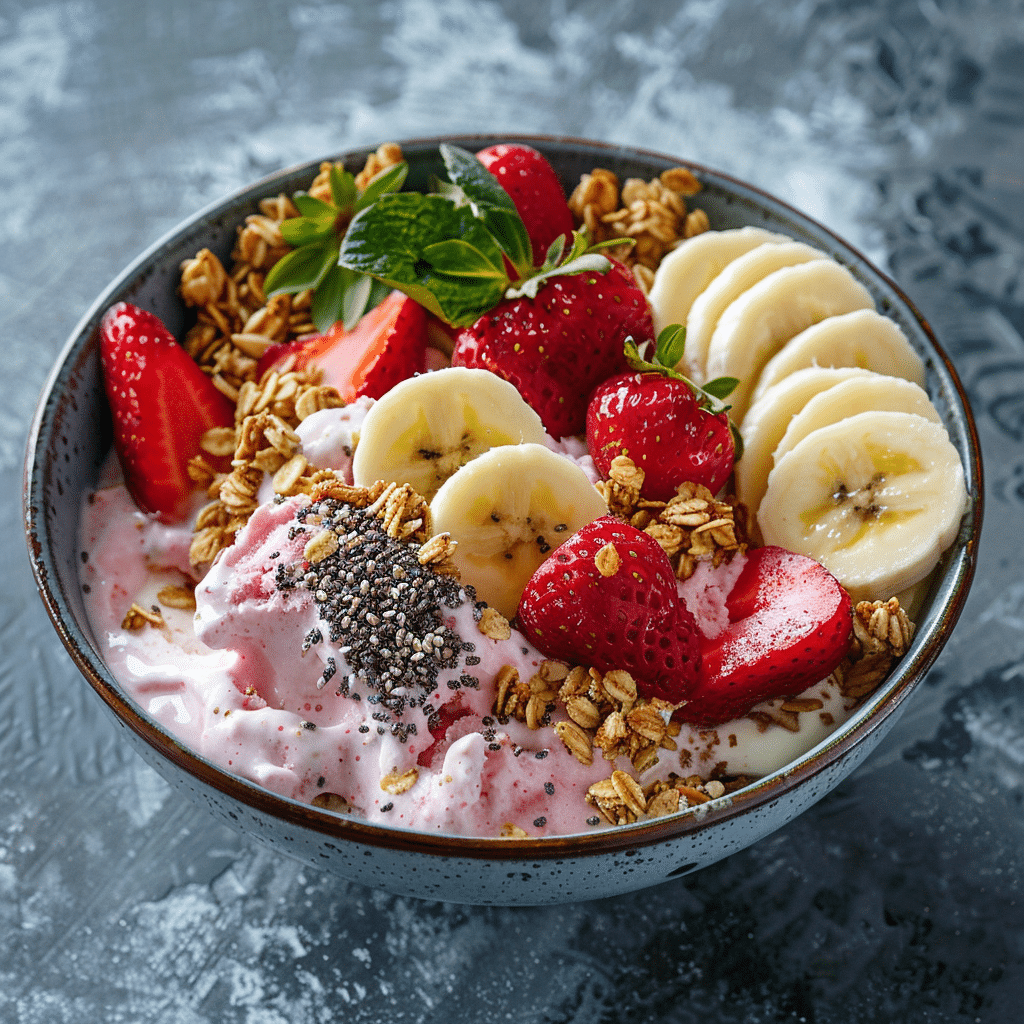 Strawberry Banana Ice Cream Bowl Recipe - Recipe Image