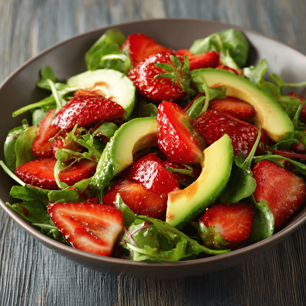 Strawberry Avocado Fresh Salad Recipe - Recipe Image