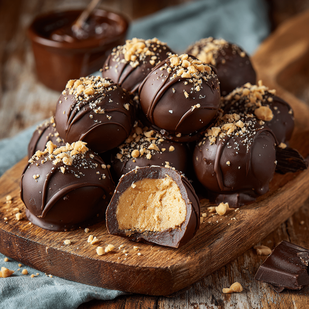 Chocolate Peanut Butter Balls Recipe - Recipe Image