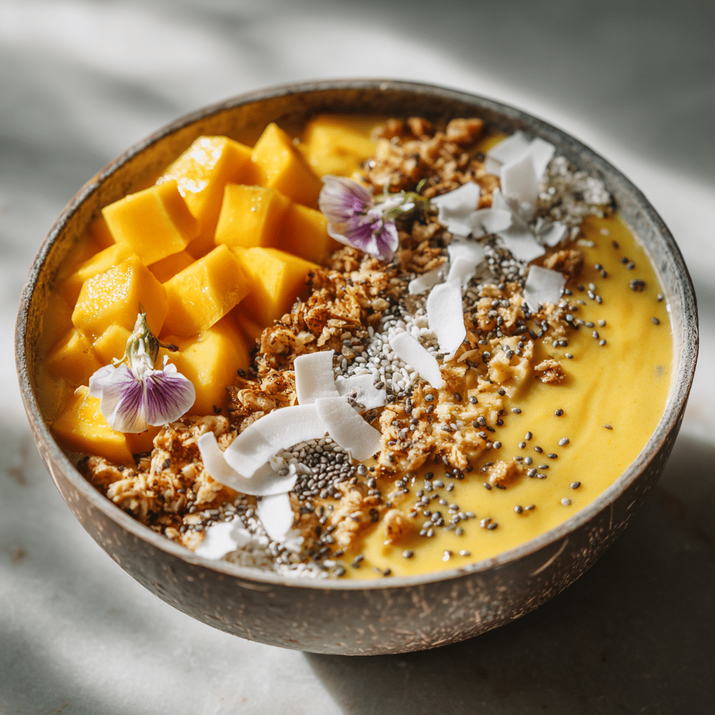 Coconut Mango Smoothie Bowl Recipe - Recipe Image