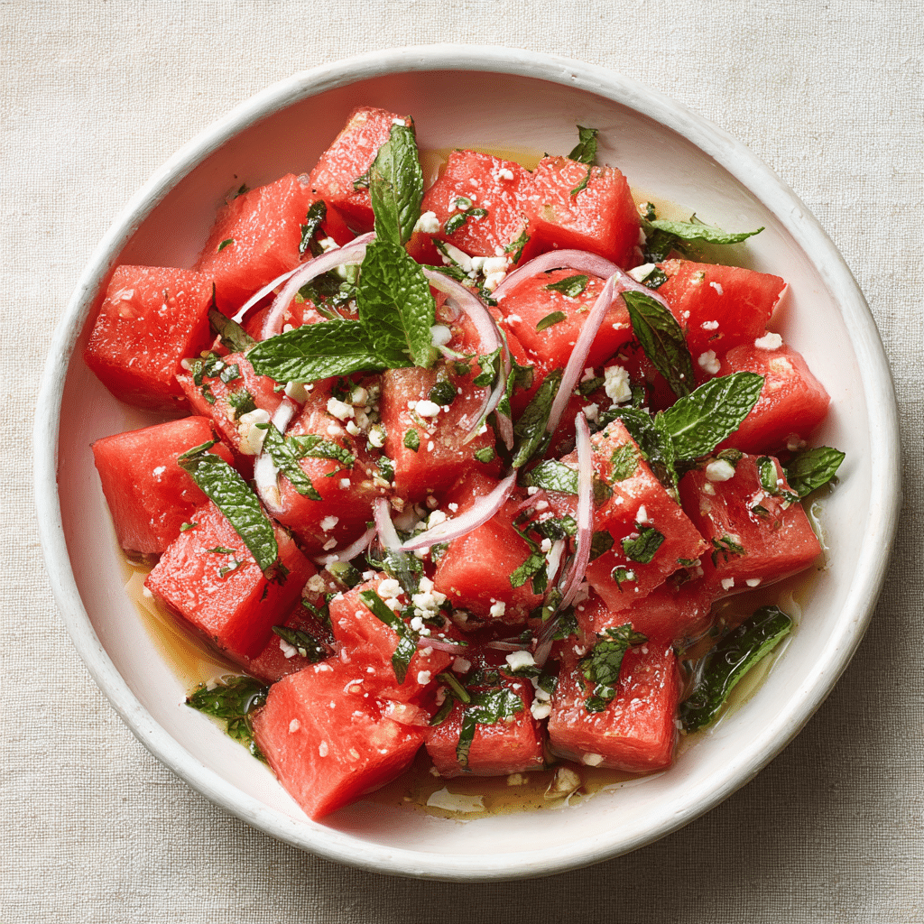 Watermelon Mint Salad Recipe - Recipe Image