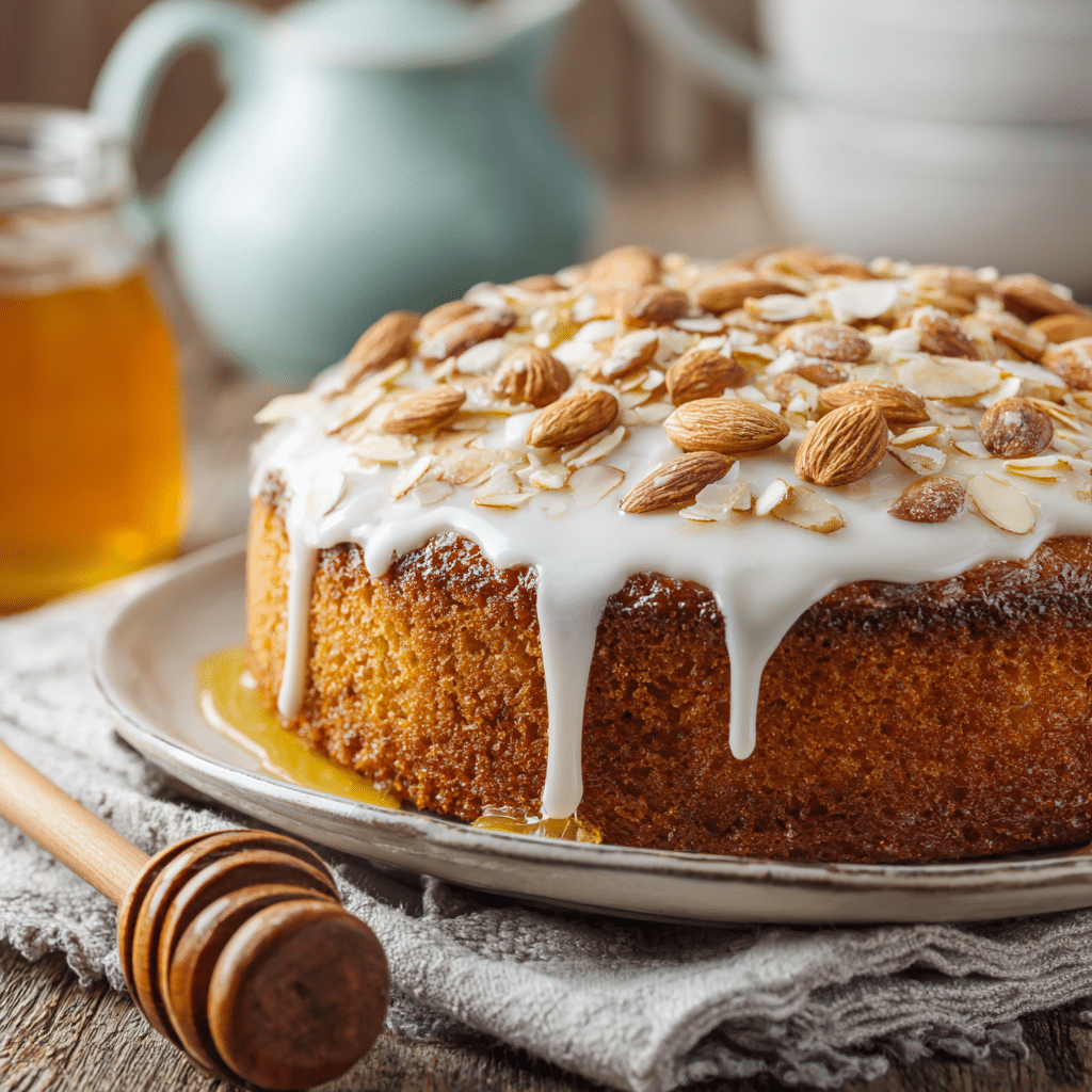 Honey Almond Cake Recipe - Recipe Image