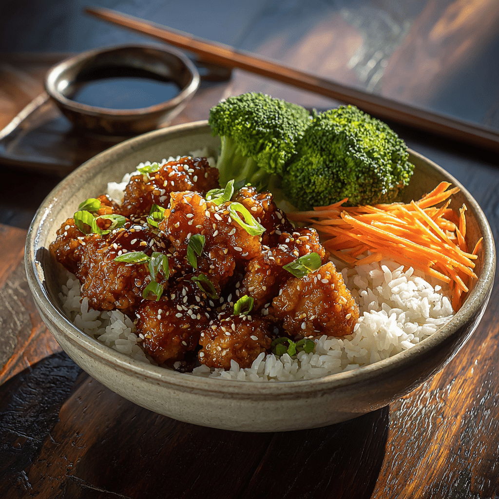 Honey Sesame Chicken Bowl Recipe - Recipe Image