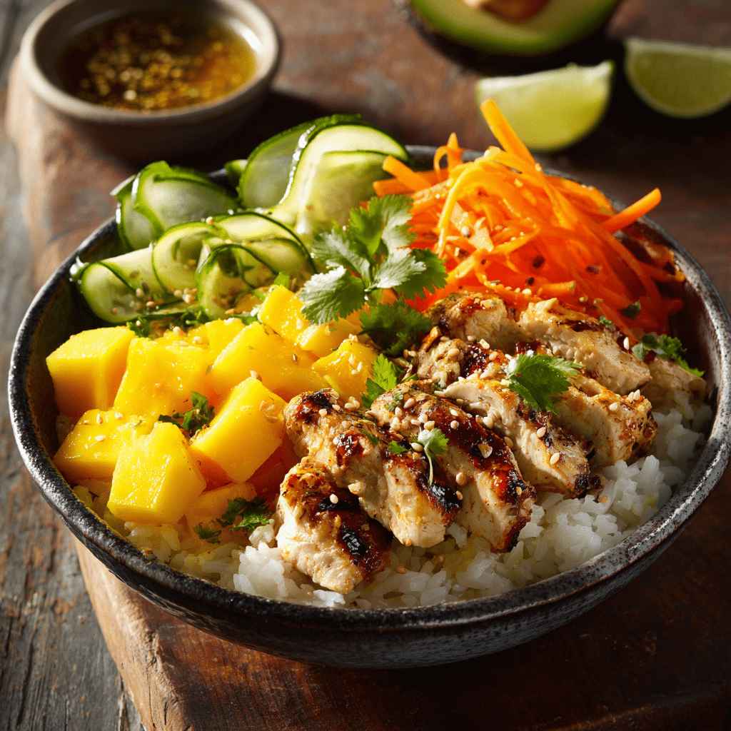 Mango Chicken Rice Bowl Recipe - Recipe Image
