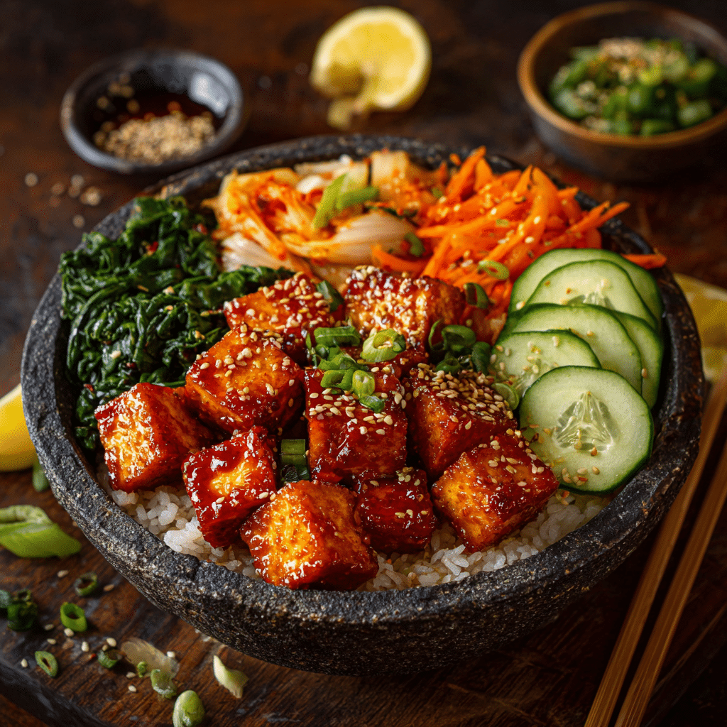 Spicy Korean Tofu Bowl Recipe - Recipe Image