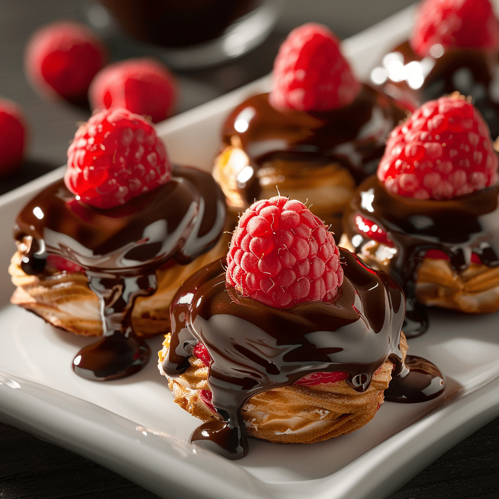 Chocolate Raspberry Profiteroles Recipe