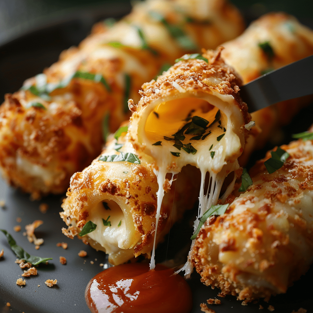 Crispy Cheese Pasta Rolls Recipe - Recipe Image