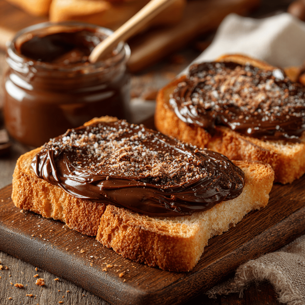 Quick Chocolate Toast Recipe - Recipe Image