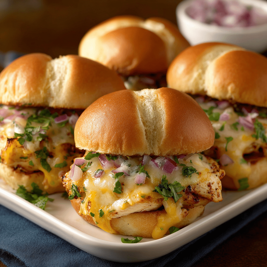 Chicken Cheese Sliders Recipe - Recipe Image