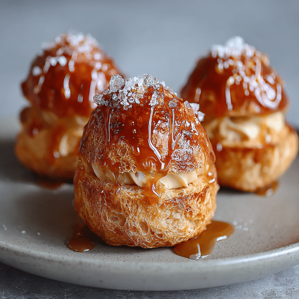 Choux au Caramel Beurre Salé 🥐🍯 Recipe - Recipe Image