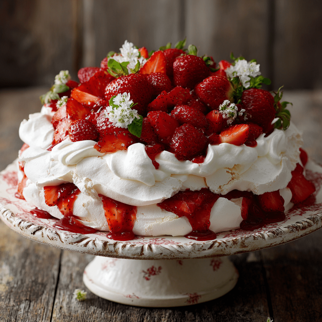 Pavlova à la Fraise Recipe - Recipe Image