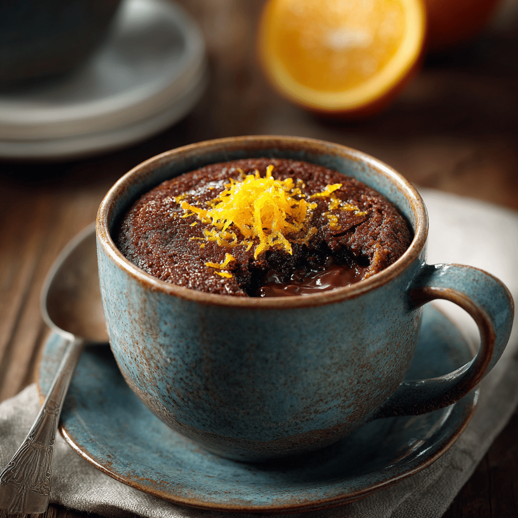 Chocolate Orange Mug Cake Recipe - Recipe Image