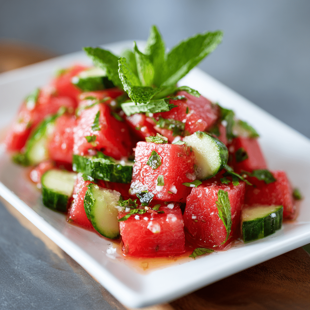 Watermelon Mint Salad Recipe - Recipe Image