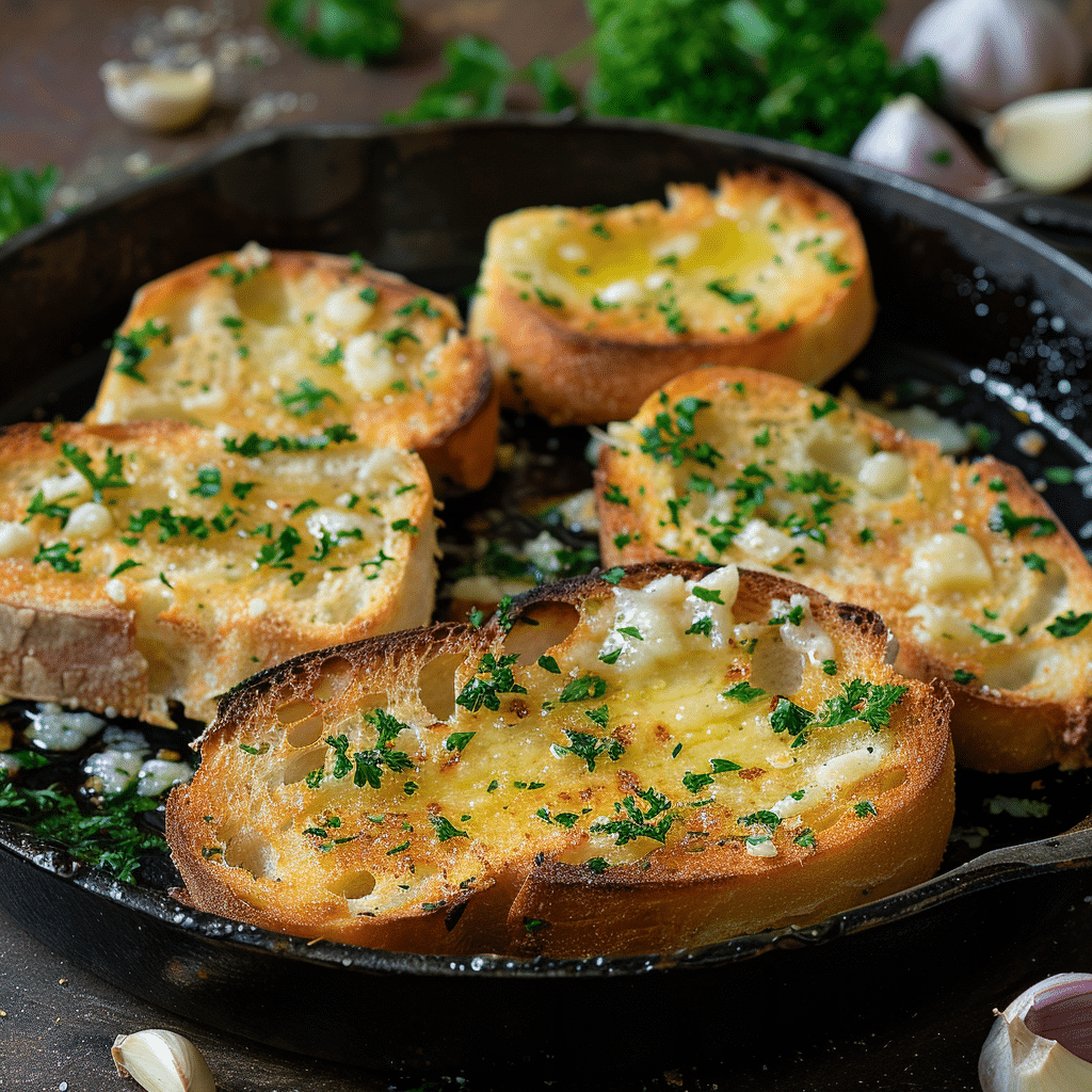 Garlic Bread Pan Toast Recipe