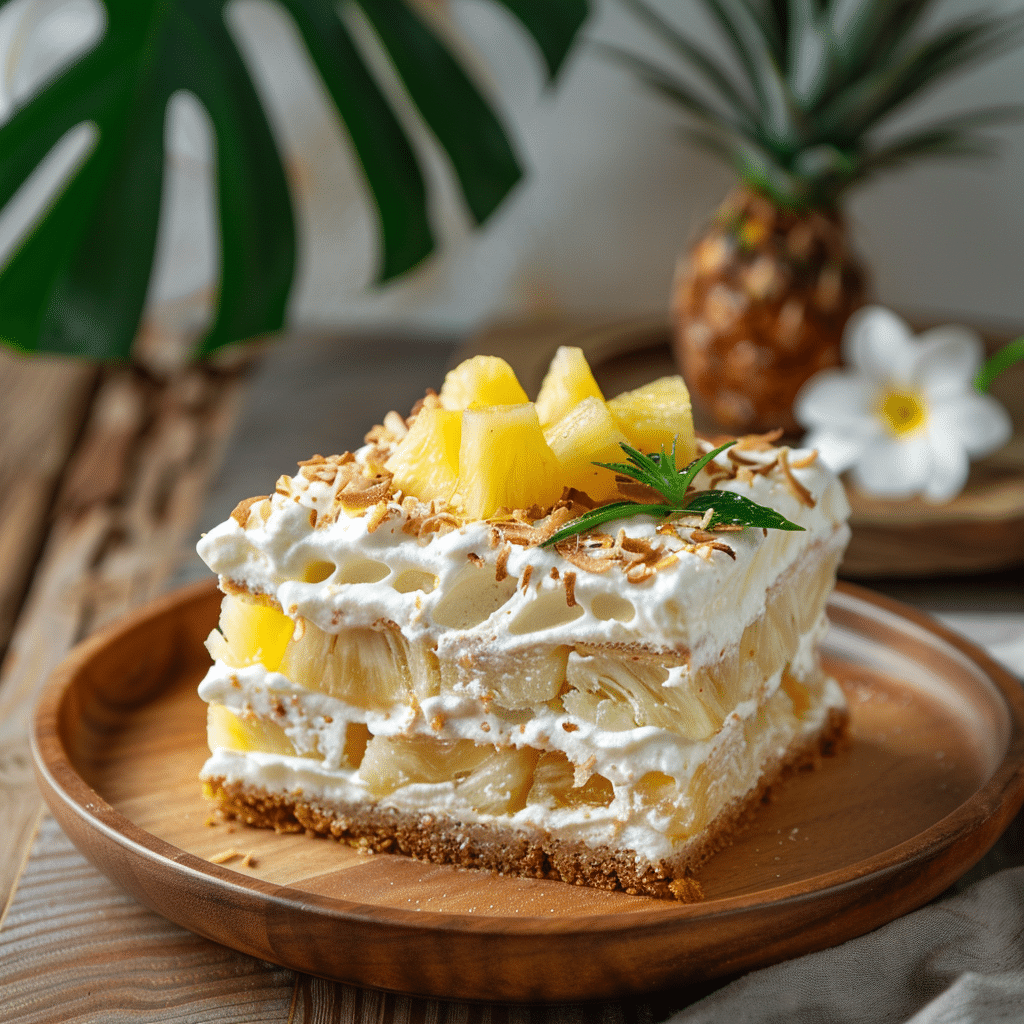 Coconut Pineapple Icebox Cake: No-Bake Indulgence Recipe - Recipe Image
