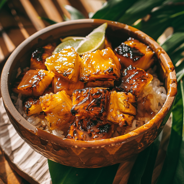 Caramelized Pineapple Rice Bowl Recipe