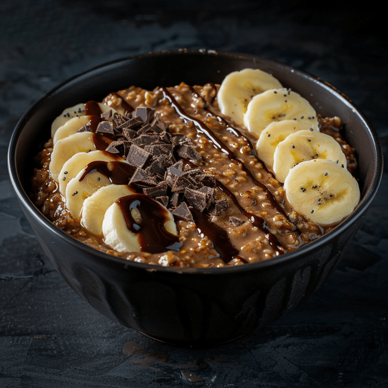 Chocolate Banana Oatmeal Bowl Recipe