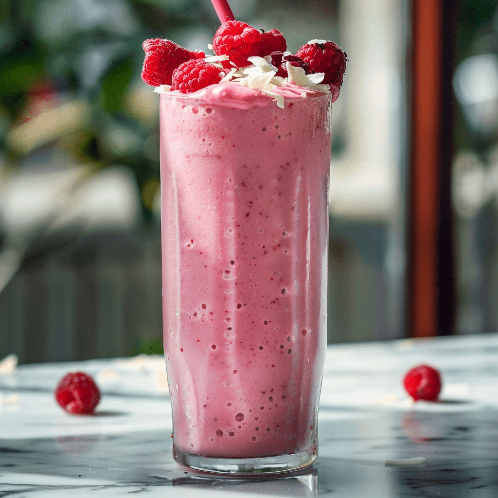 Raspberry Coconut Smoothie Recipe - Recipe Image