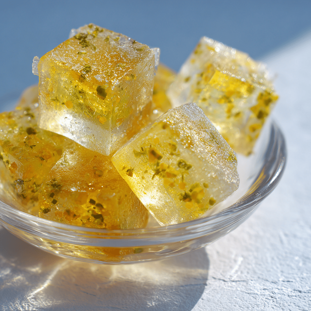 Frozen Lemonade Gummy Cubes Recipe - Recipe Image