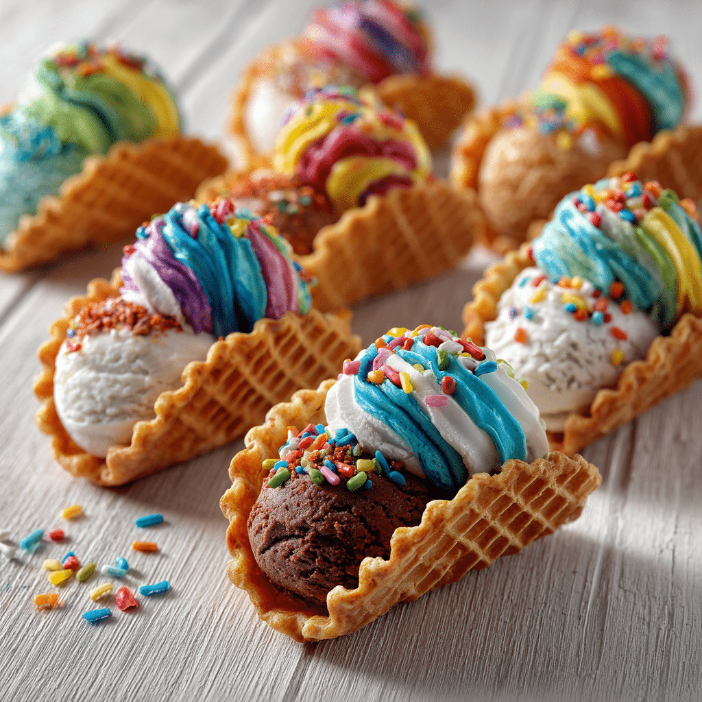 Mini Ice Cream Taco Shells Recipe - Recipe Image