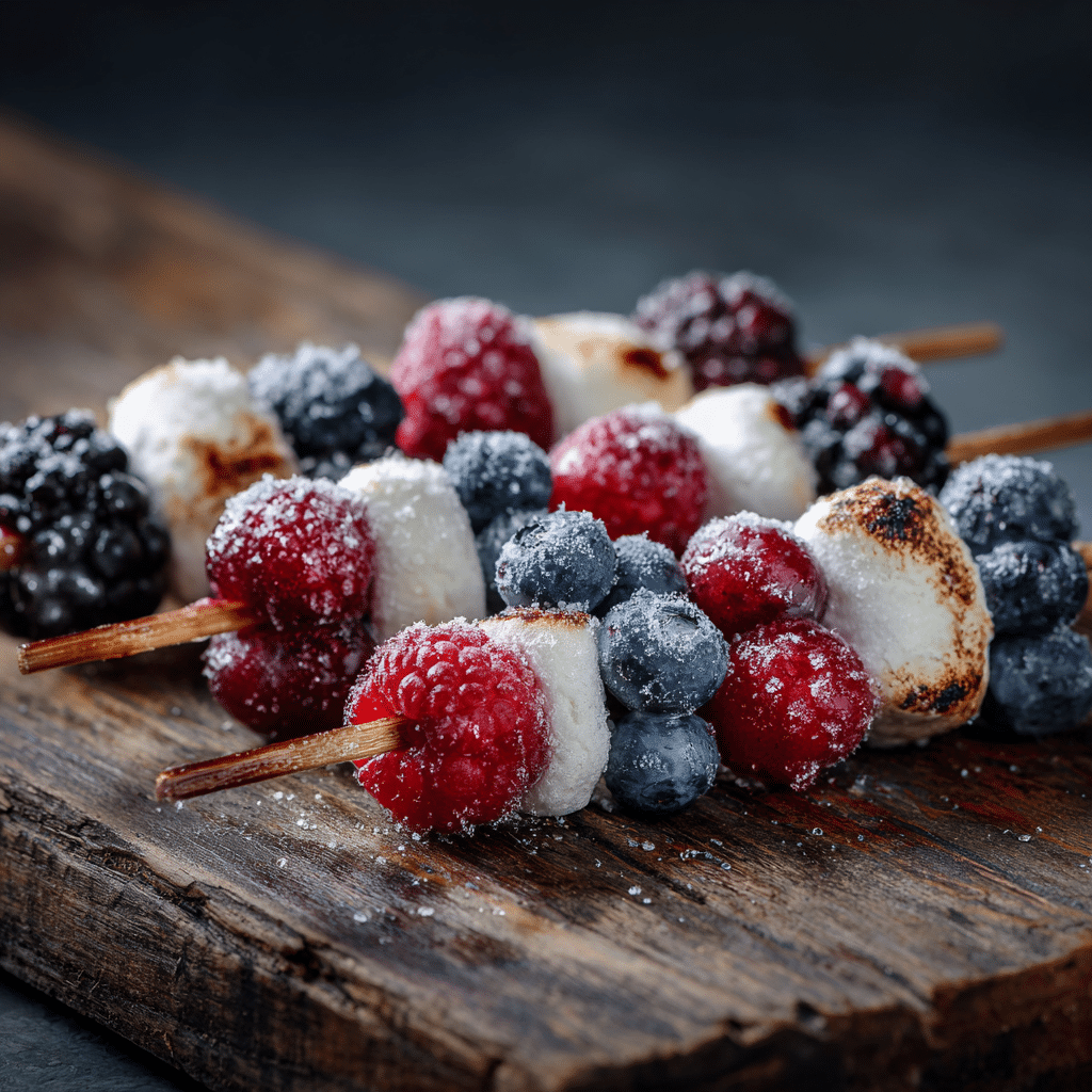 Frozen Berry Marshmallow Skewers Recipe