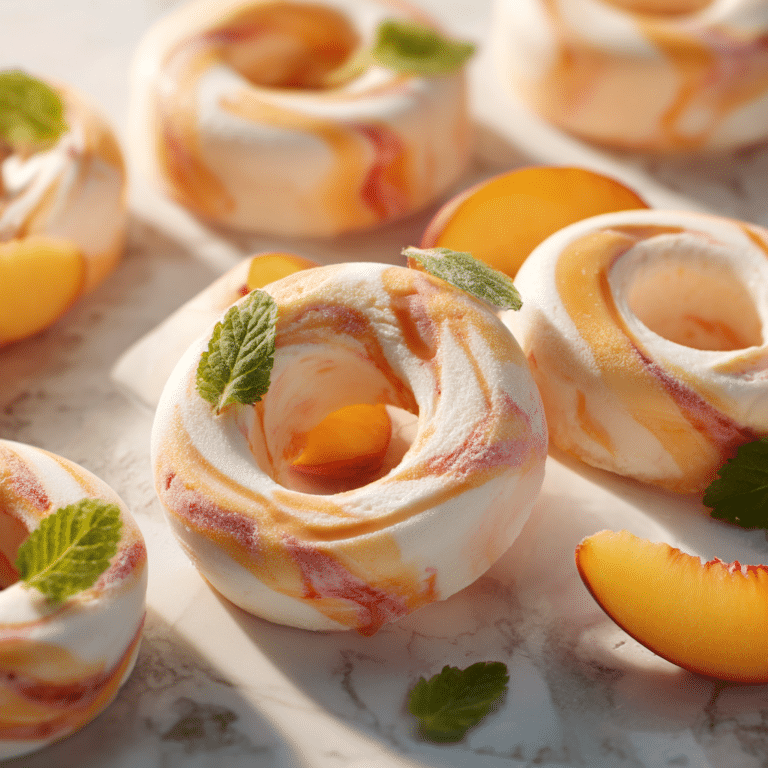Frozen Peach Yogurt Rings Recipe