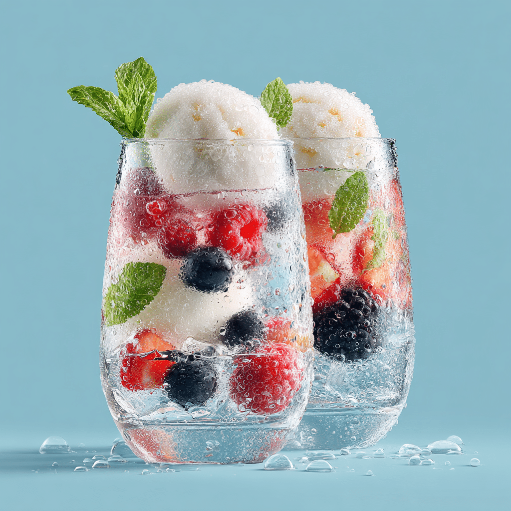 Sparkling Fruit Soda Floats Recipe
