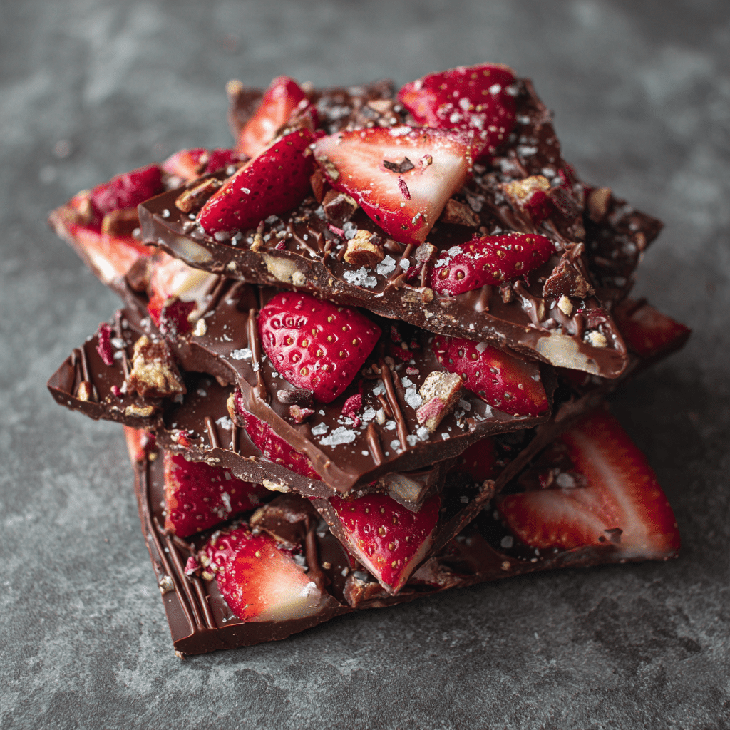 Frozen Strawberry Chocolate Bark Recipe