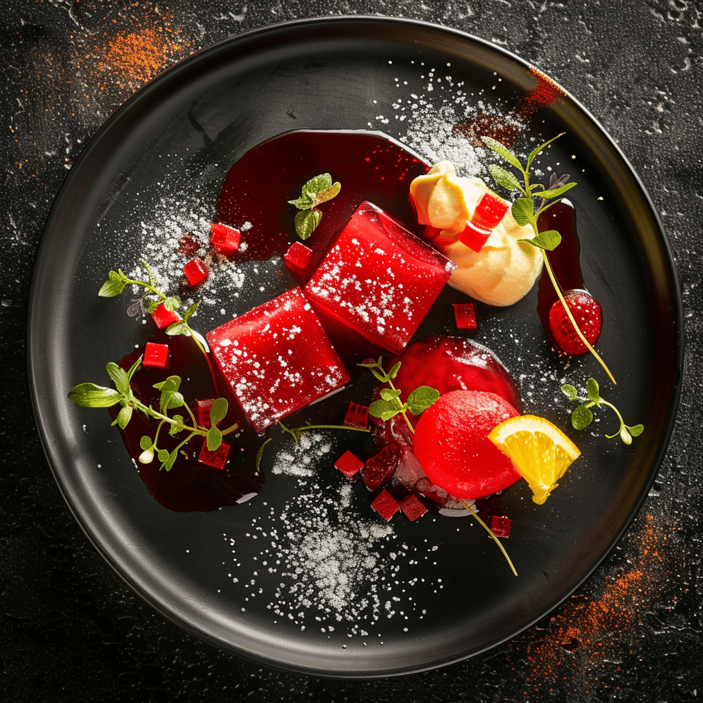 Blood Orange Gel with Vanilla Bean Mousse Recipe