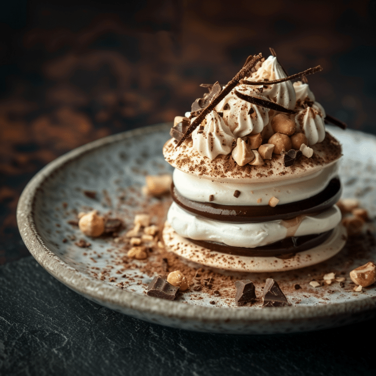 Hazelnut Dacquoise with Chocolate Chantilly Recipe