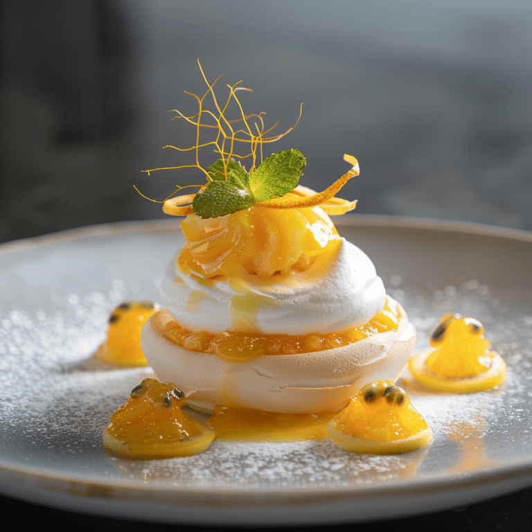 Yuzu Citrus Pavlova with Passionfruit Core Recipe
