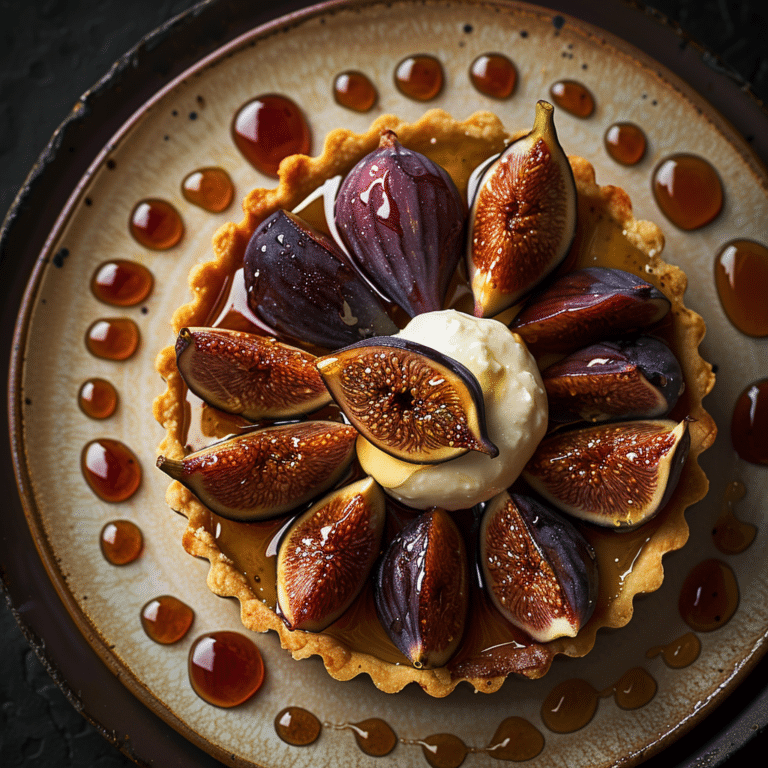 Caramelized Fig Tart with Goat Cheese Cream Recipe