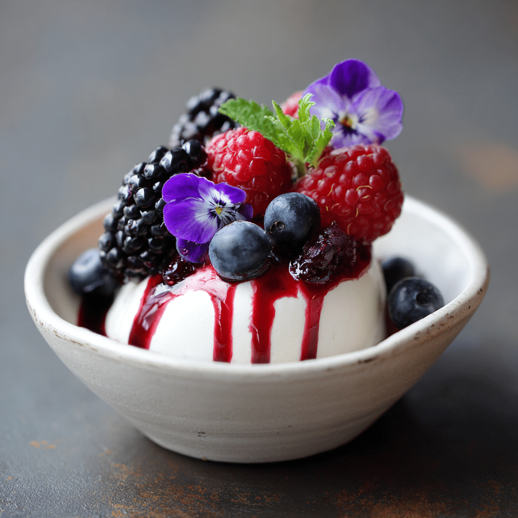 Yogurt Cream with Berry Drop Recipe - Recipe Image