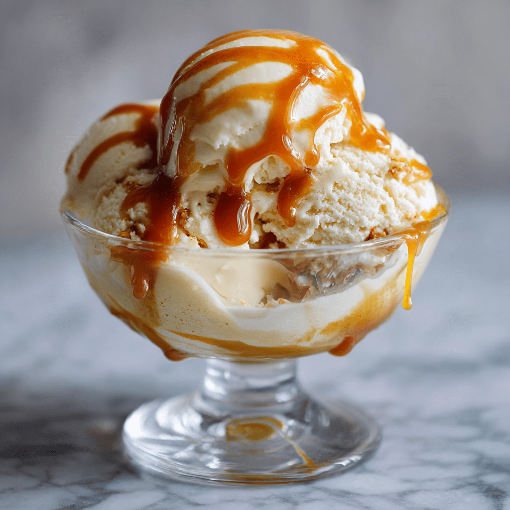 Vanilla Ice Cream with Warm Caramel Recipe