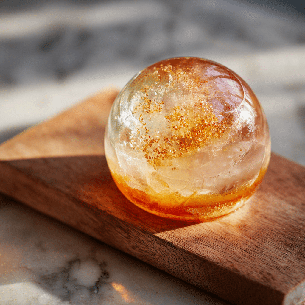 Apricot Honey Ice Sphere Recipe - Recipe Image