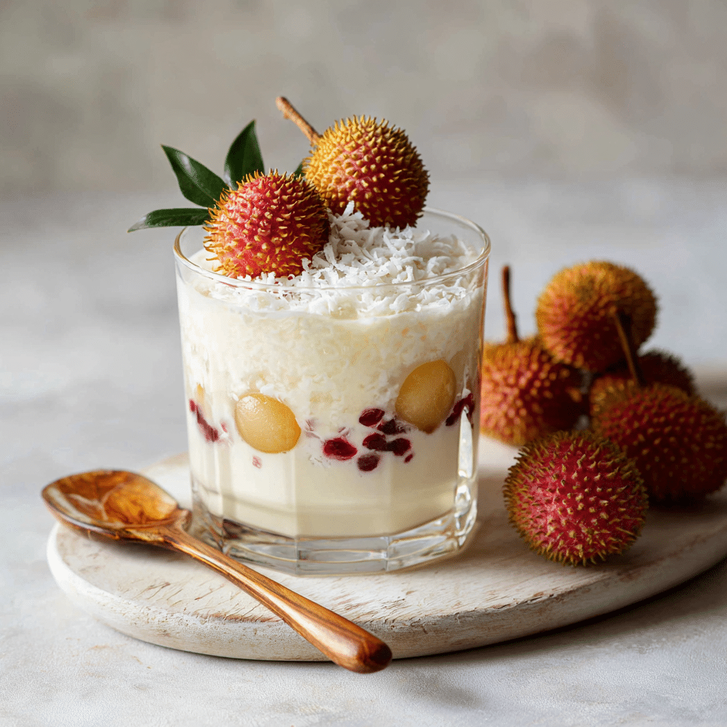 Lychee Coconut Glass Dessert Recipe