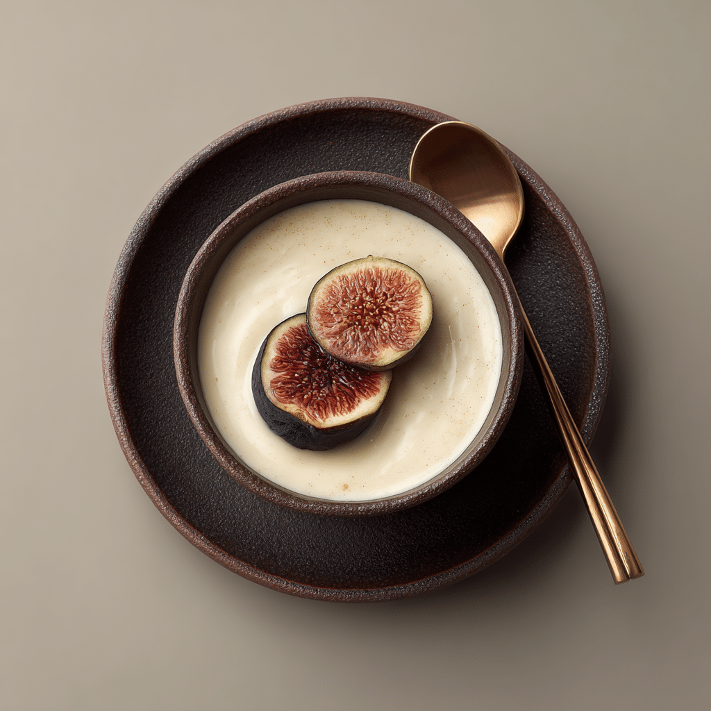Fig Cream Minimal Plate Recipe - Recipe Image