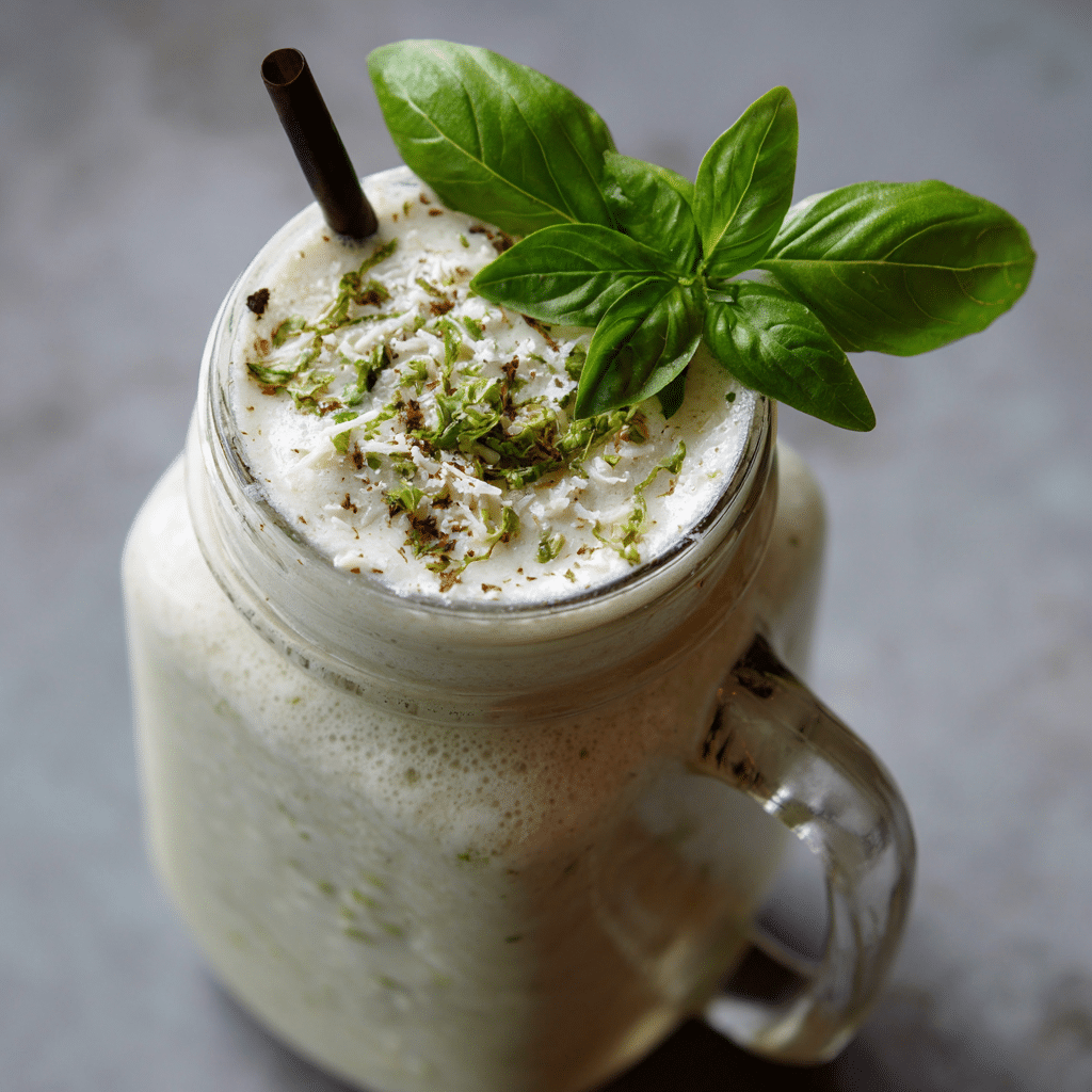 Basil Parmesan Savory Milkshake Recipe