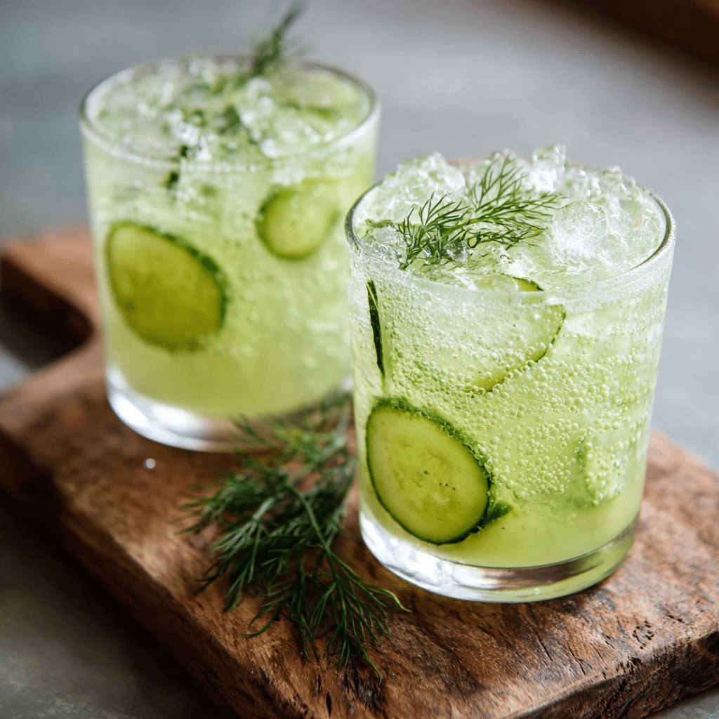 Cucumber Dill Sparkling Drink Recipe