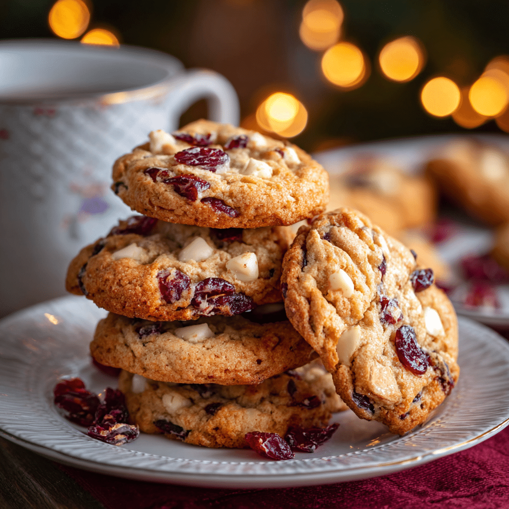 White Chocolate Cranberry Cookies Recipe