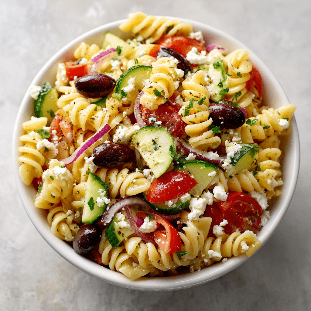Greek Pasta Salad Recipe - Recipe Image