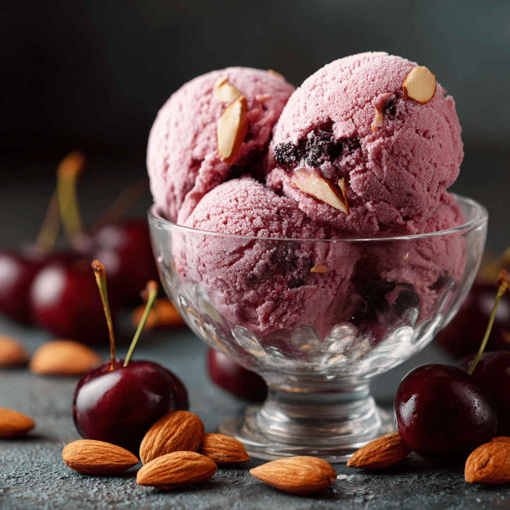 Cherry Almond Ice Cream Recipe - Recipe Image