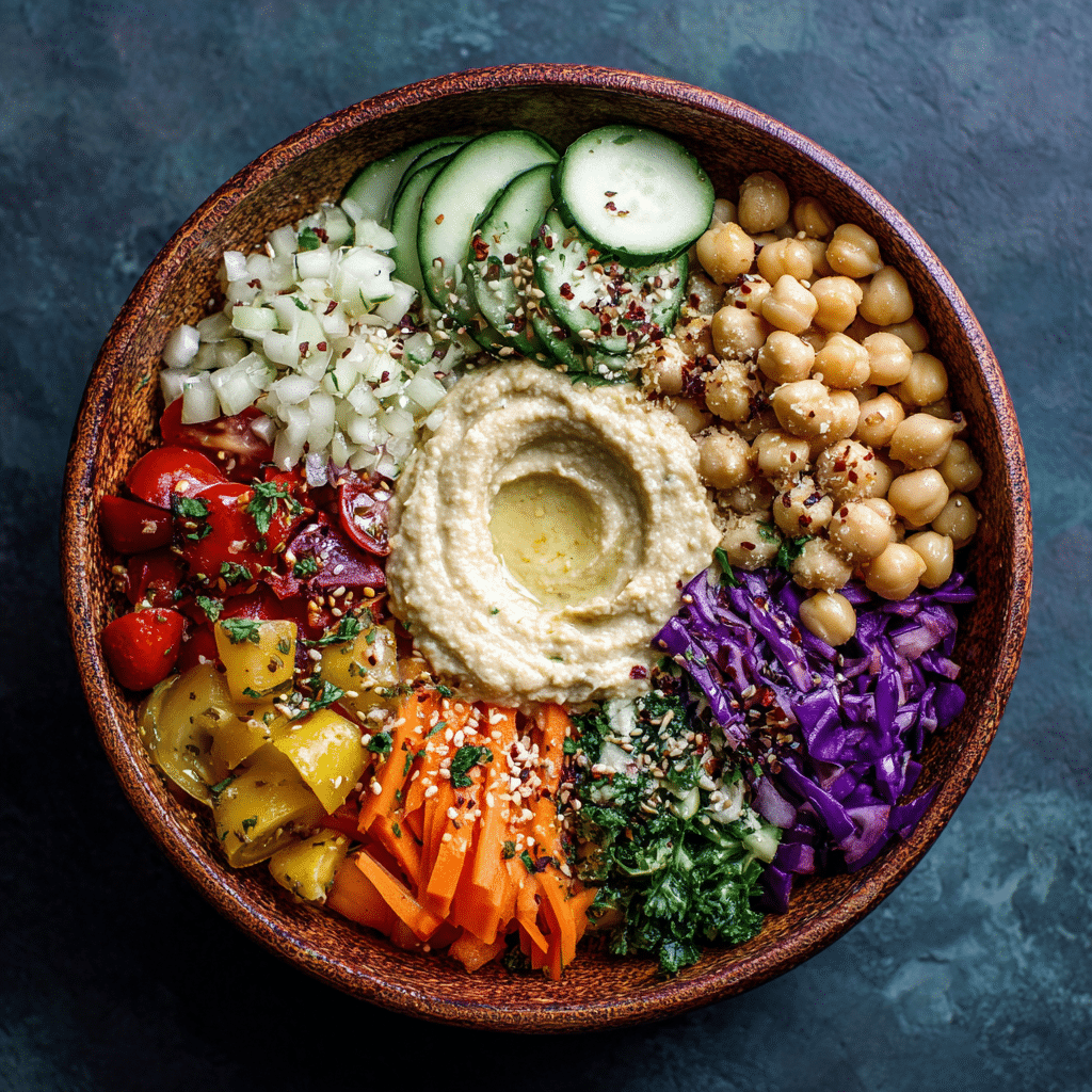 Hummus Veggie Bowl Recipe