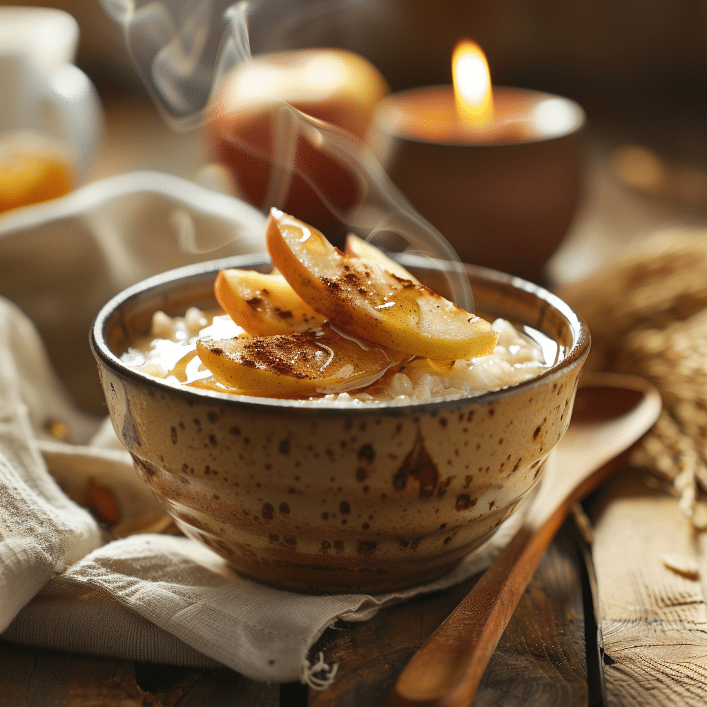 Warm Apple Cinnamon Rice Porridge Recipe - Recipe Image